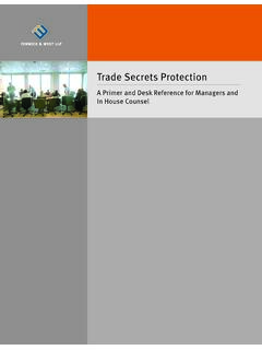 Trade Secrets Protection - Fenwick &amp; West LLP