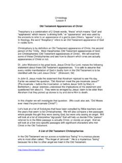 Old Testament Appearances of Christ - Christology 101