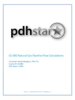 CE‐080 Natural Gas Pipeline Flow Calculations - PDH STAR