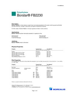 Polyethylene Borstar&#174; FB2230 - b2bPolymers.com