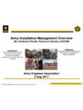 Army Installation Management Overview