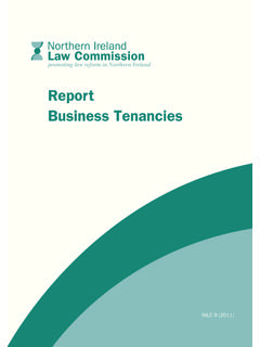Report Business Tenancies - Northern Ireland Law Commission