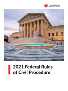 2021 Federal Rules of Civil Procedure - lexisnexis.com