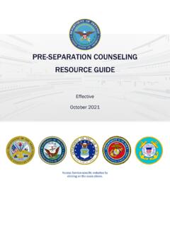 PRE-SEPARATION COUNSELING RESOURCE GUIDE - …