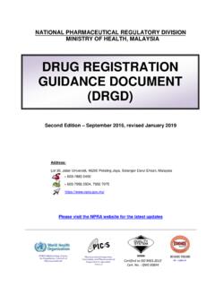 DRUG REGISTRATION GUIDANCE DOCUMENT (DRGD)