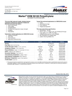 Marlex&#174; HXM 50100 Polyethylene - Chevron Phillips Chemical