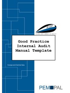 Good Practice Internal Audit Manual Template - Pempal