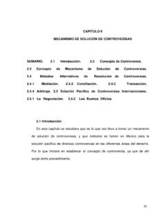 CAPITULO II MECANISMO DE SOLUCI&#211;N DE …