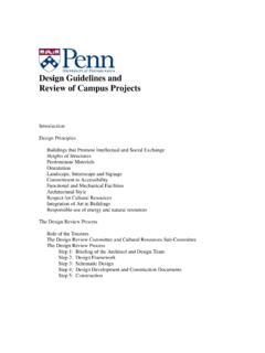 Design Guidelines and Review of Campus Projects