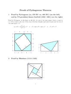 Proofs of Pythagorean Theorem - University of Oklahoma