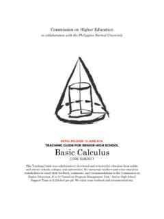 TEACHING GUIDE FOR SENIOR HIGH SCHOOL Basic Calculus