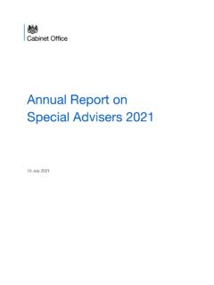 Annual Report on Special Advisers 2021 - Online Publication