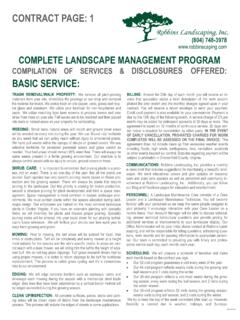 CONTRACT PAGE: 1 - Robbins Landscaping