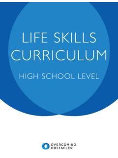 LIFE SKILLS CURRICULUM - Overcoming Obstacles - Free K …