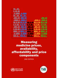 Measuring medicine prices, availability, affordability and ...