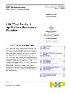 i.MX 7Dual Family of Applications Processors Datasheet - NXP