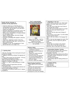 Year 5- overview sheet 1. Responding to the text …