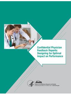 Confidential Physician Feedback Reports: Designing for ...