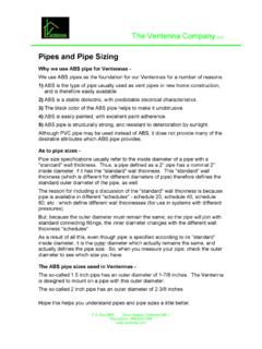 Pipes and Pipe Sizing