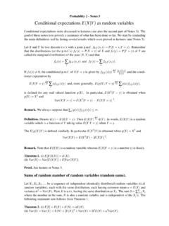 Probability 2 - Notes 5 Conditional expectations E X Y as ...