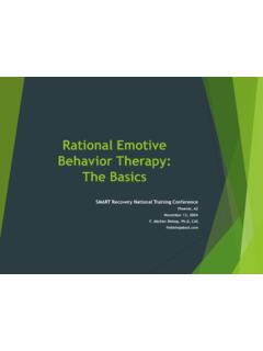 Rational Emotive Behavior Therapy: The Basics - SMART …
