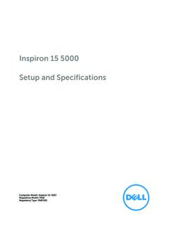 Inspiron 15 5000 Setup and Specifications - Dell