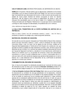 CAS. N&#186; 3999-2013 LIMA. DIVORCIO POR CAUSAL DE …