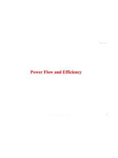 Power Flow and Efficiency - University of Sussex