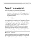 Turbidity measurement - WHO