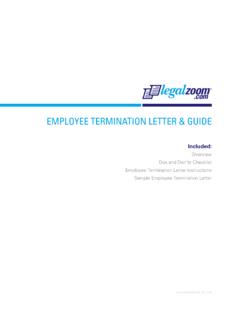 EMPLOYEE TERMINATION LETTER &amp; GUIDE - LegalZoom