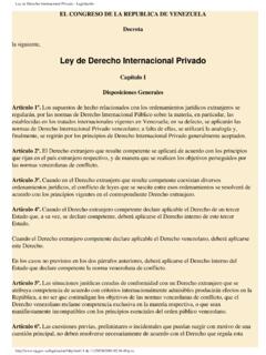 Ley de Derecho Internacional Privado - Legislaci&#243;n