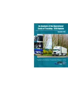 An Analysis of the Operational Costs of Trucking: 2019 Update
