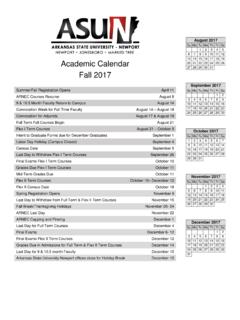 2017-2018 Academic Calendar - ASU-Newport Files
