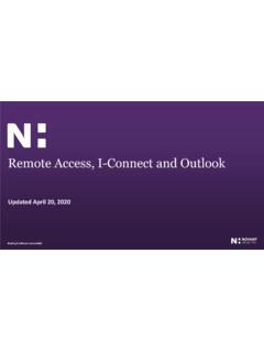 Remote Access, I-Connect and Outlook