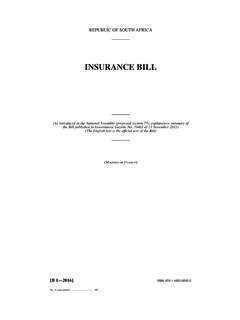 INSURANCE BILL - National Treasury