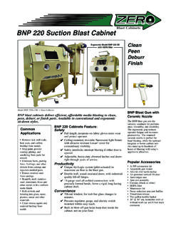 BNP 220 Suction - Clemco Industries