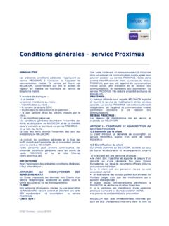 Conditions g&#233;n&#233;rales du service Proximus - ssdgpi.be