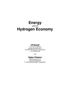 Energy and the Hydrogen Economy