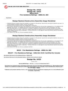 BXUV.U423 - Fire-resistance Ratings - ANSI/UL 263