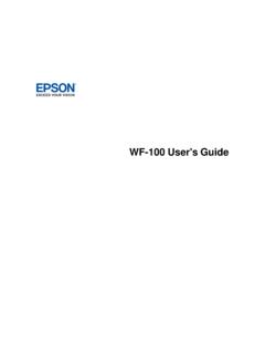 User's Guide - WF-100 - Epson