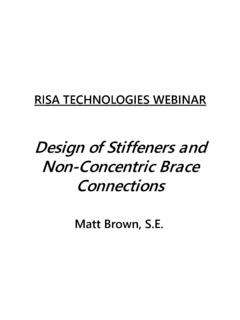 Design of Stiffeners and Non-Concentric Brace Connections
