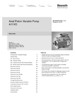 Axial Piston Variable Pump RE 92500/10.09 1 A11VO
