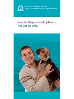 Laws for Responsible Dog Owners - The Dog Act 1976 - DL ...