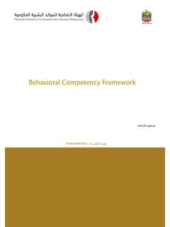 Behavioral Competency Framework