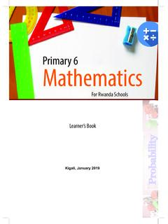 Primary 6 Mathematics - Rwanda Education Board