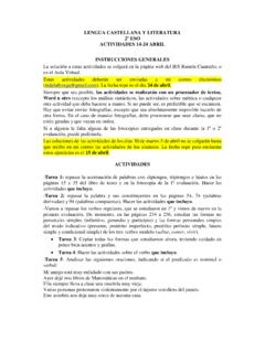 LENGUA CASTELLANA Y LITERATURA 2&#186; ESO ACTIVIDADES 14 …