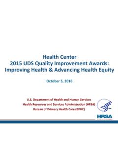 2015 Quality Improvement Awards - Bureau of Primary Health ...