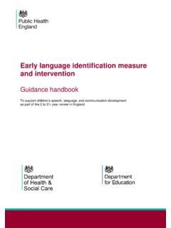 Early language identification measure and intervention ...