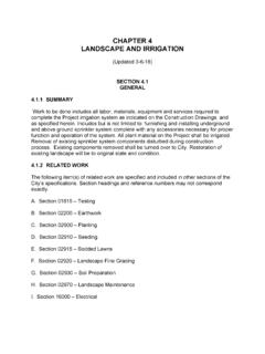 CHAPTER 4 LANDSCAPE AND IRRIGATION - South …