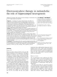 Electroconvulsive therapy in melancholia: the role of ...